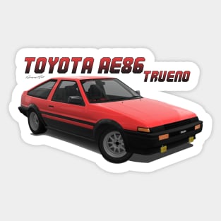 Toyota AE86 Sprinter Trueno Red Sticker